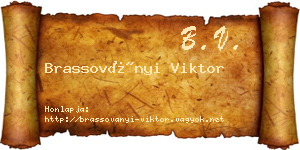 Brassoványi Viktor névjegykártya